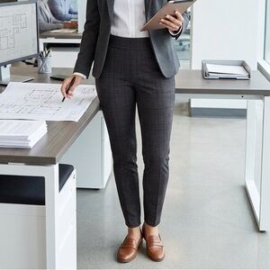 Nine West Heidi Pull On Stretchy Dark Style Plaid Skinny Jeans Women’s Size 6